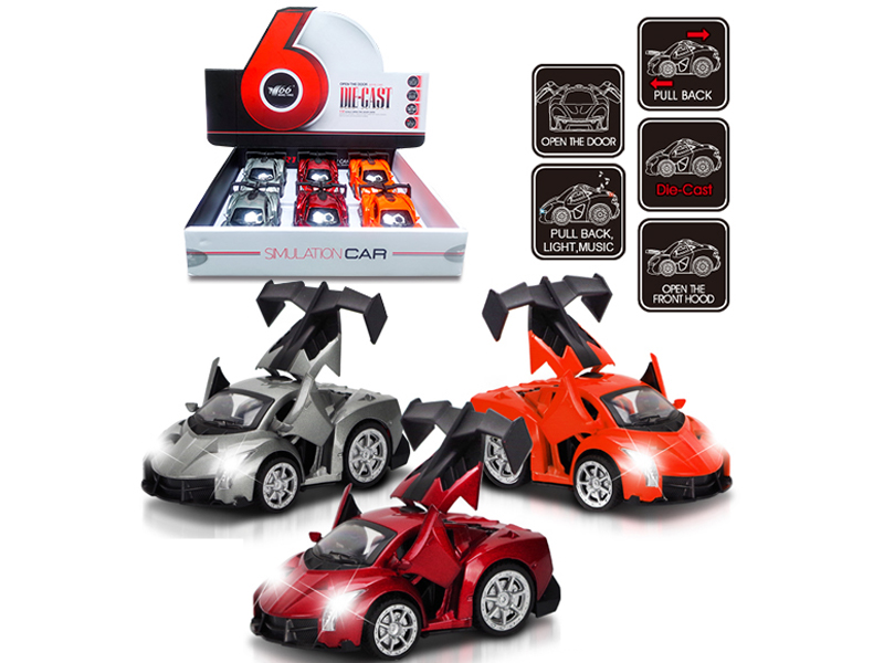 1:32 Q Lamborghini Alloy 3-Door Pull Back Car