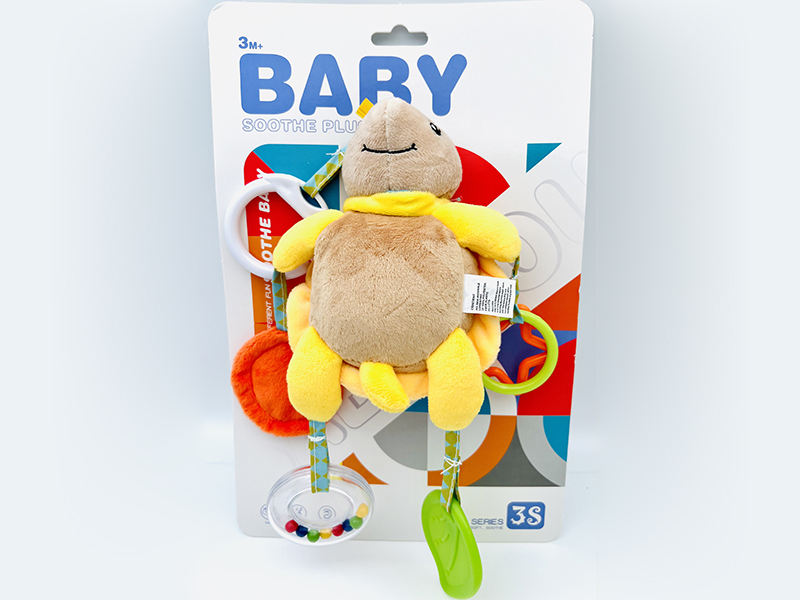 Plush Tortoise Teether Bedside Bell Baby Stroller Pendant