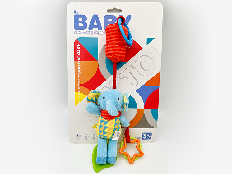 Elephant Teether Bedside Bell Baby Stroller Hanging Toy