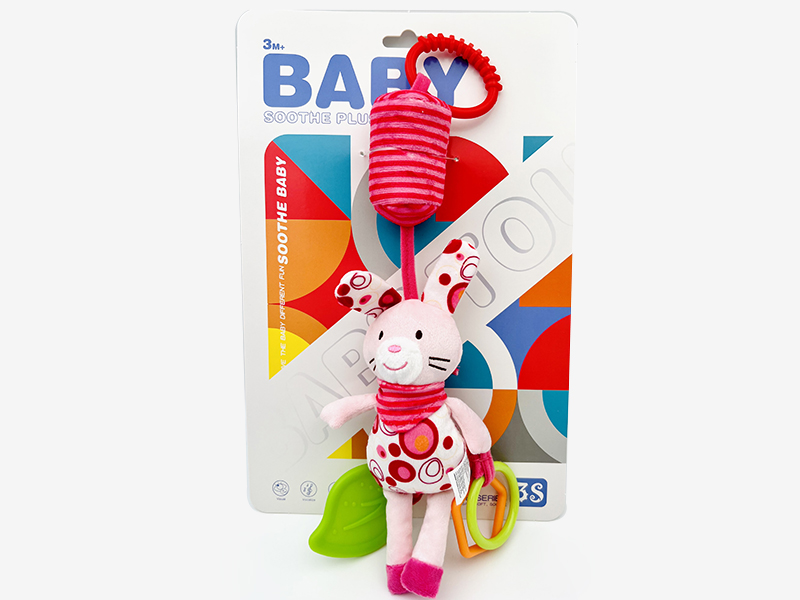 Plush Rabbit Teether Bedside Bell Baby Stroller Hanging Toy