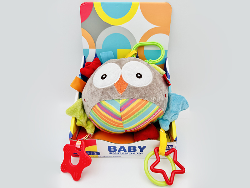 Soothe Plush Owl Baby Crib & Stroller Hanging Toy