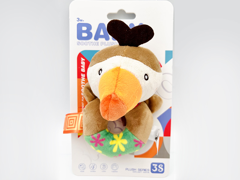 Baby Soothe Plush Big Mouth Duck Hand Bell