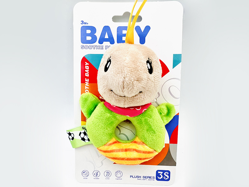Baby Soothe Plush Tortoise Hand Bell