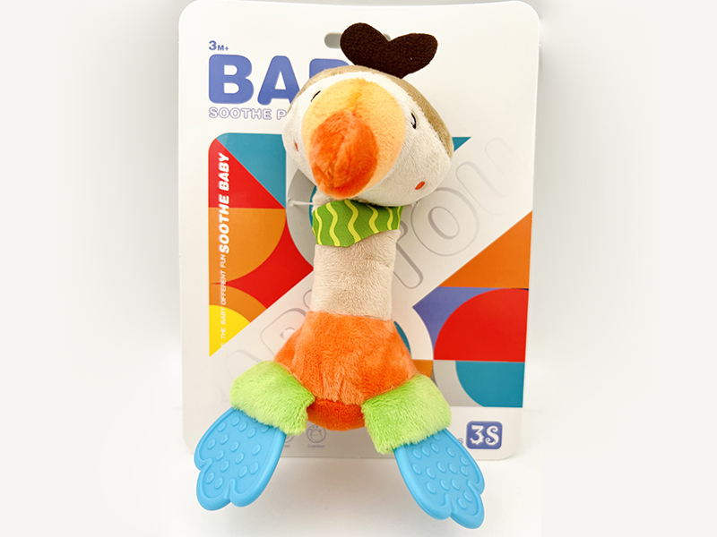 Plush Big Mouth Duck Baby Teether BB Stick