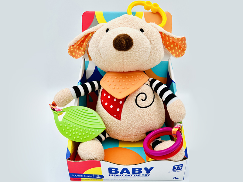 Soothe Plush Cartoon Dog Baby Crib & Stroller Hanging Toy