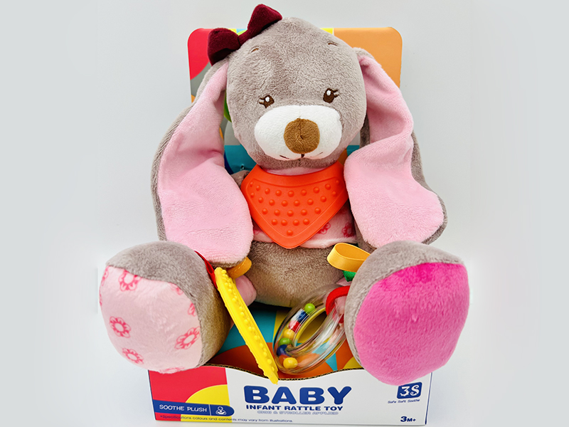 Soothe Plush Rabbit Baby Crib & Stroller Hanging Toy