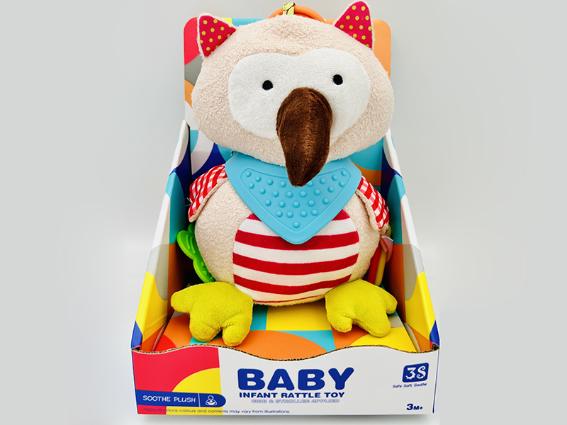 Soothe Plush Owl Baby Crib & Stroller Hanging Toy