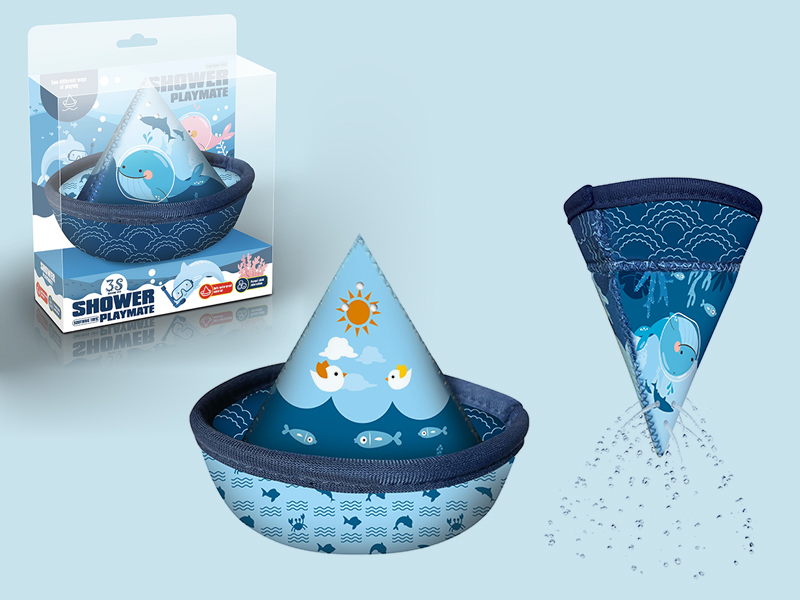 Blue Fabrics Boat (Bathroom Toy)