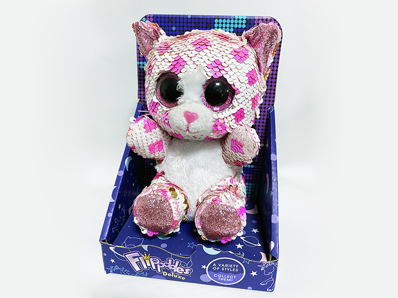 Sequined Pink Spotted Cat