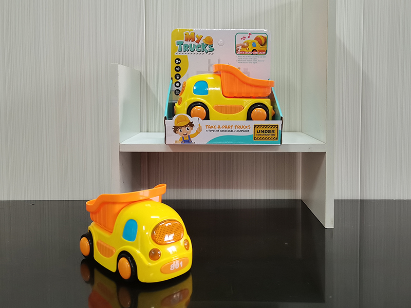Friction Cartoon Engineering Dump Truck With Sound And Light