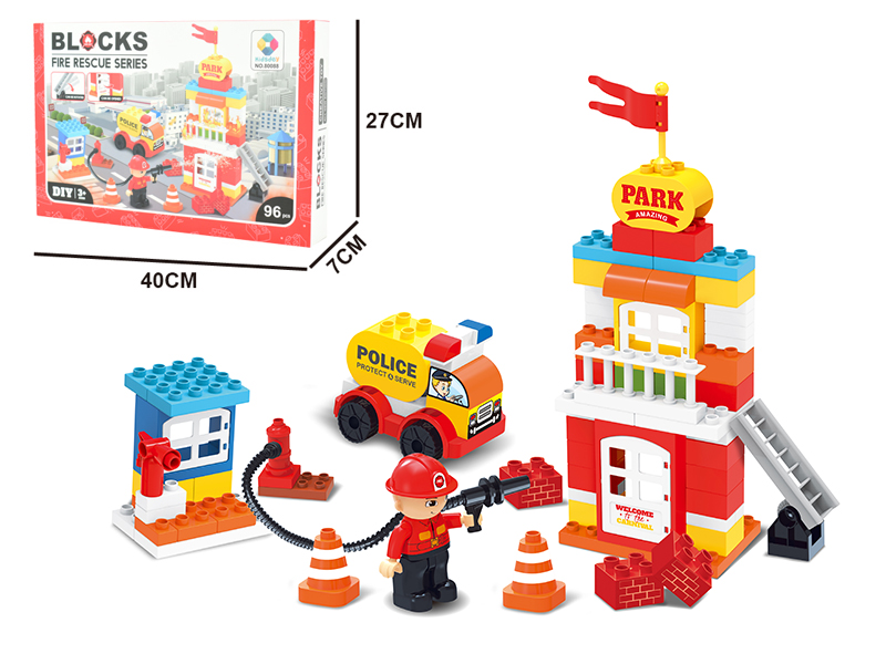 DIY Building Blocks Fire Control Series 96pcs