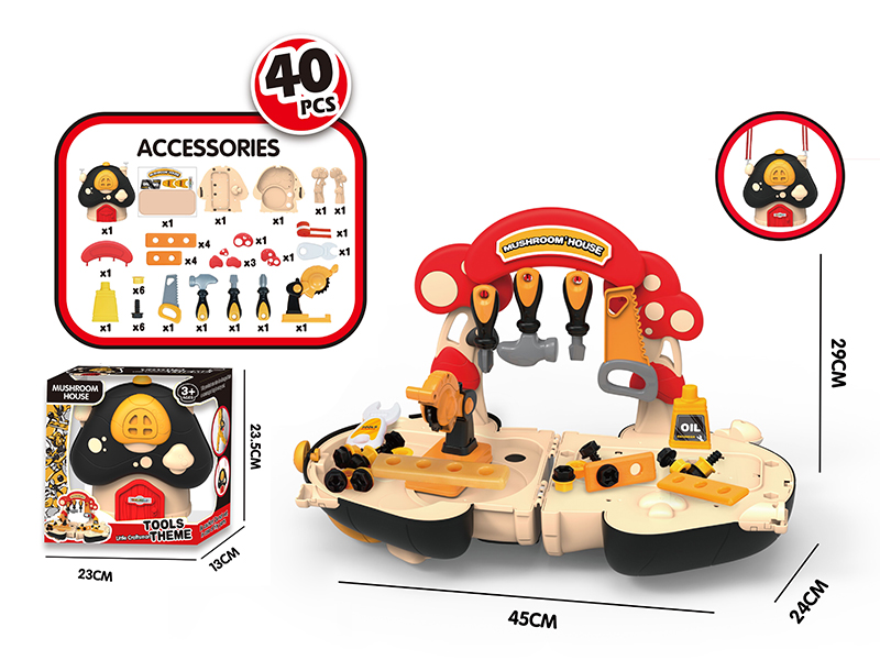 Mushroom House Messenger Bag Tools Theme 40pcs