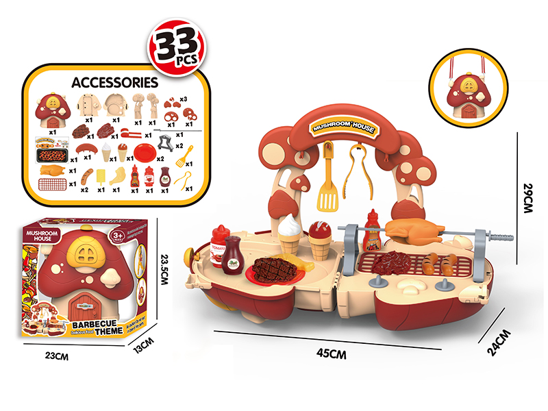 Mushroom House Messenger Bag BBQ Theme 33pcs