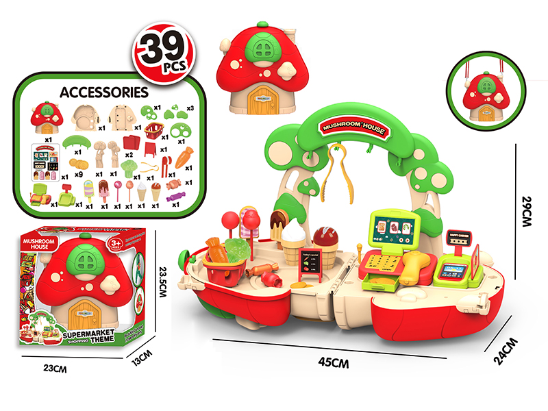 Mushroom House Messenger Bag Supermarket Theme 39pcs