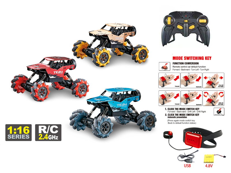 1:16 2.4G 4-Channel Gesture Sensing Remote Control Car