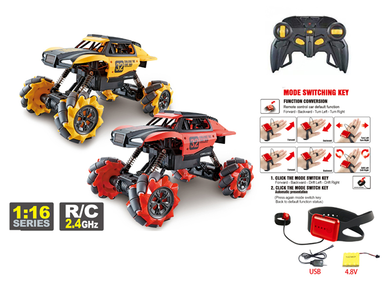 1:16 2.4G 4-Channel Gesture Sensing Remote Control Car