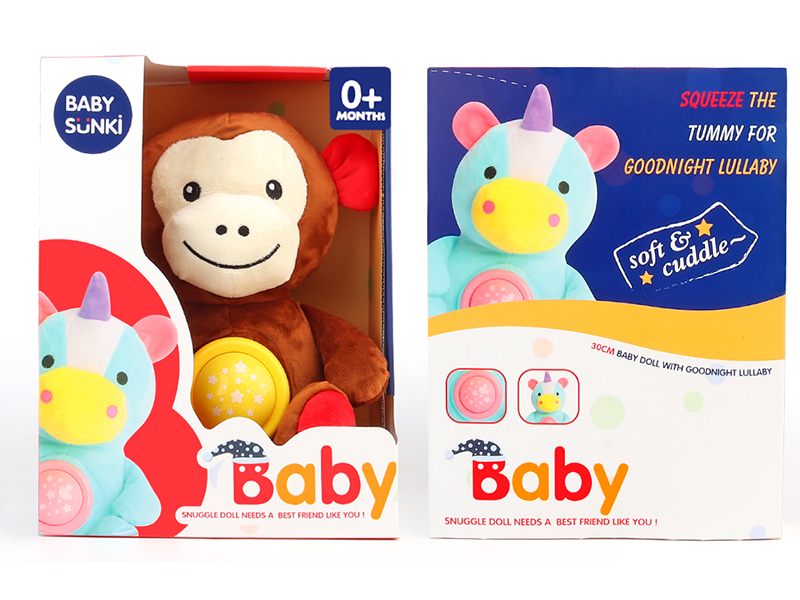Plush Soothe Monkey With Sound And Light