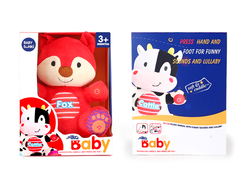 Plush Soothe Fox With Funny Sound And Lullaby