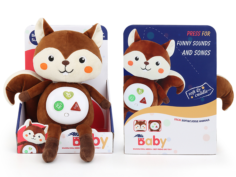 Plush Squirrels With Light And Music