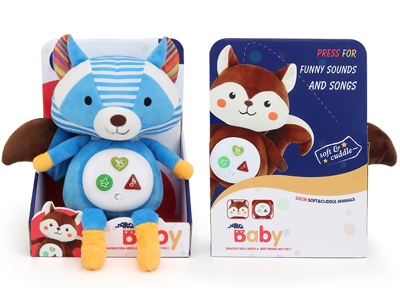 Plush Raccoon With Light And Music