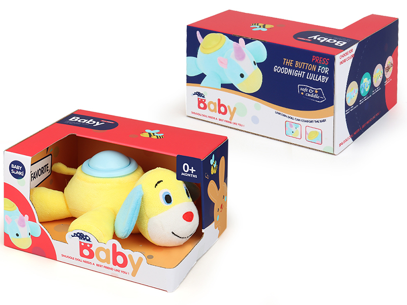 Plush Soothe Dog With Light And Music