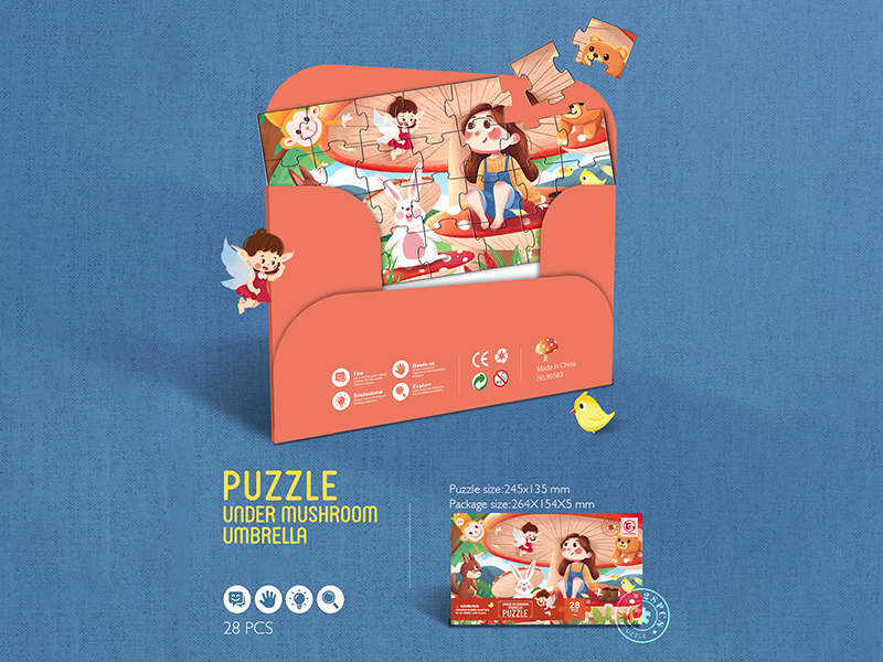 Puzzle Of Envelope Under Mushroom Umbrella