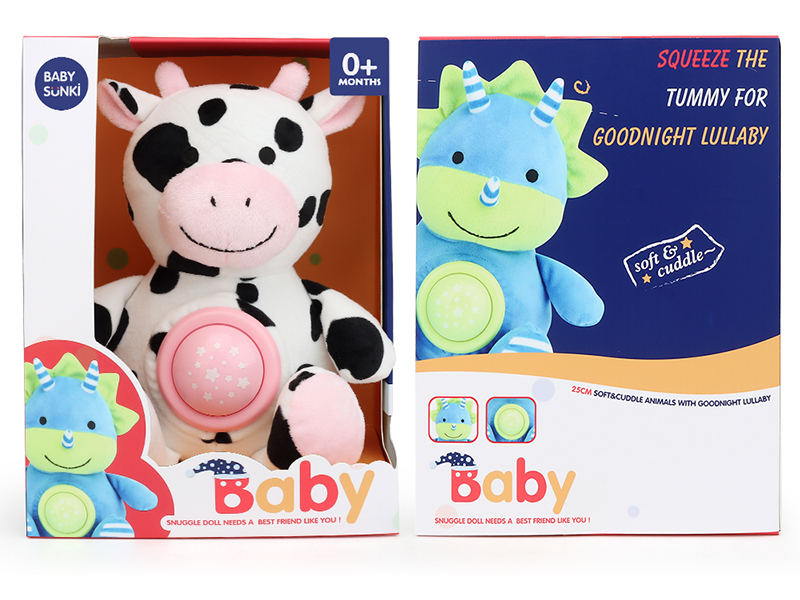 Plush Soothe Cow With Sound And Light
