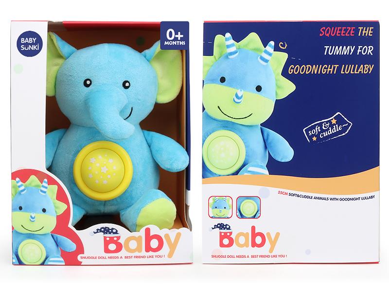 Plush Soothe Elephant With Sound And Light