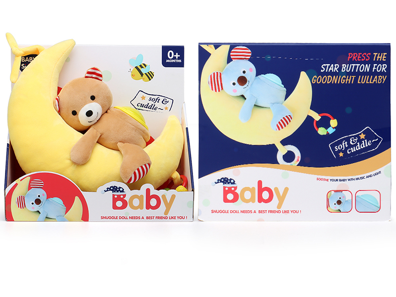 Plush Soothe Moon Bear With Sound And Light
