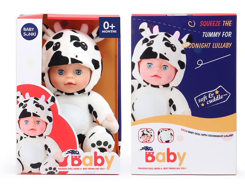 Plush Soothe Calf Baby Doll With Sound And Light