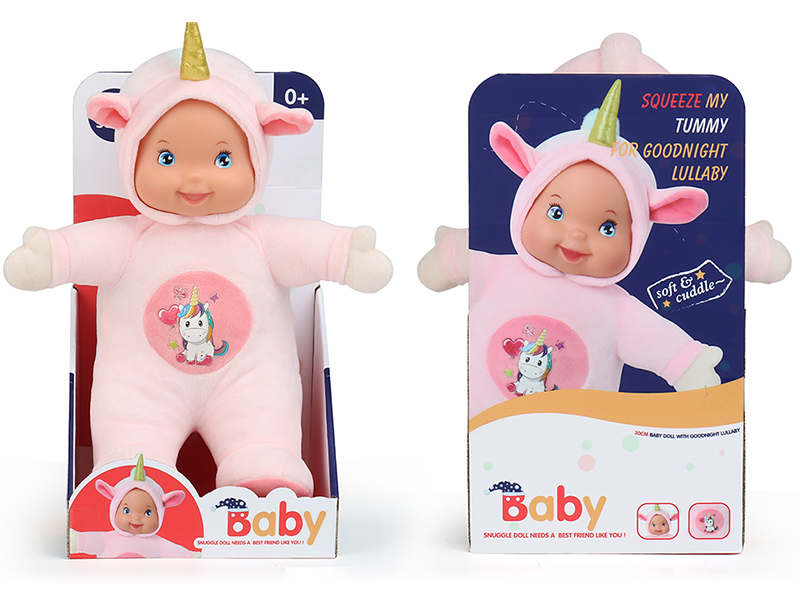 Plush Soothe Unicorn Baby Doll With Sound And Light