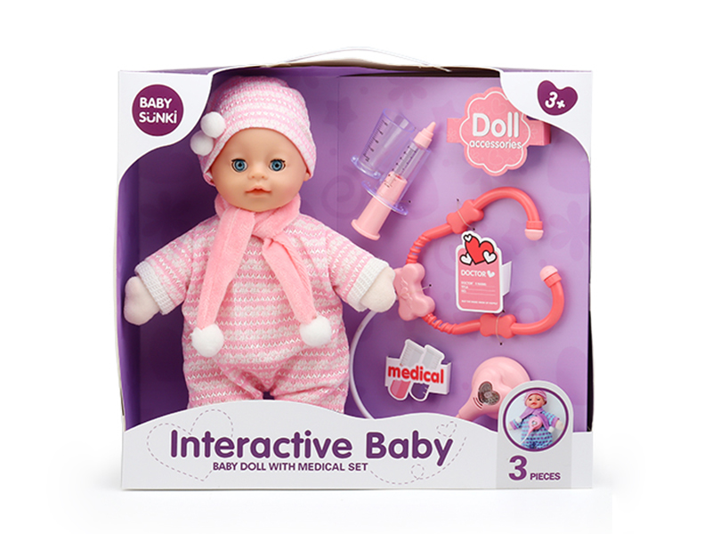 Baby Doll With Medical Set(Stethoscope With Sound And Light)