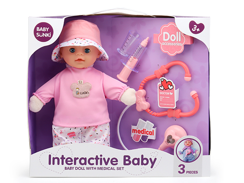 Baby Doll With Medical Set(Stethoscope With Sound And Light)