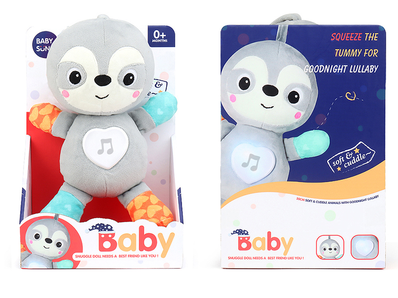 Baby Crib Hanging Plush Soothe Sloth With Sound And Light