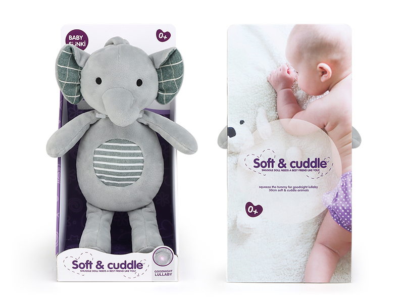 Baby Crib Hanging Plush Soothe Elephant With Sound And Light