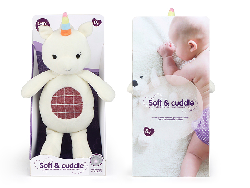 Baby Crib Hanging Plush Soothe Unicorn With Sound And Light