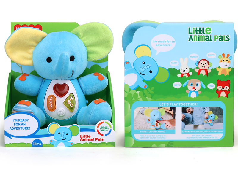 Plush Elephant With Light And Music