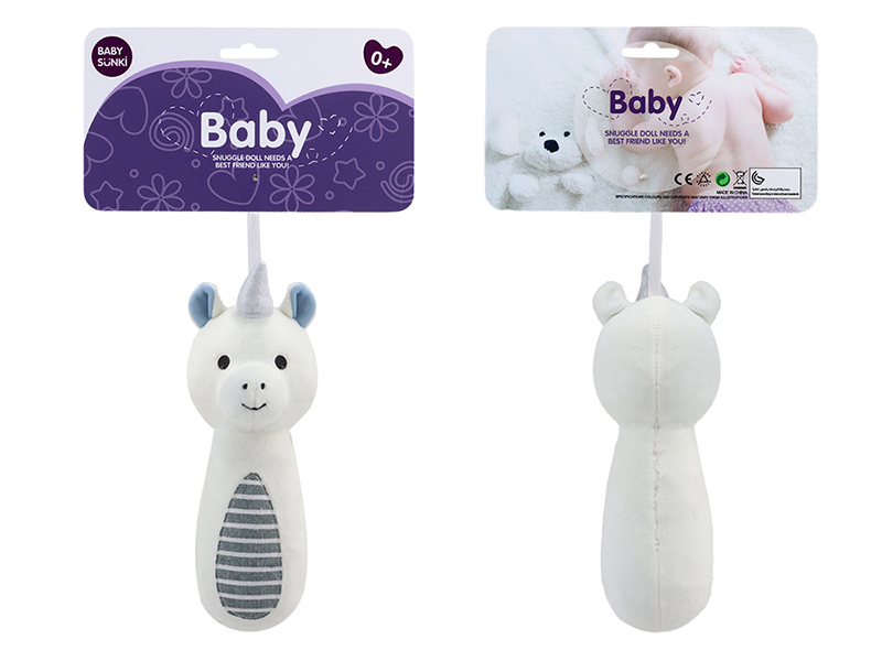 Plush Soothe Unicorn Baby Rattles BB Stick
