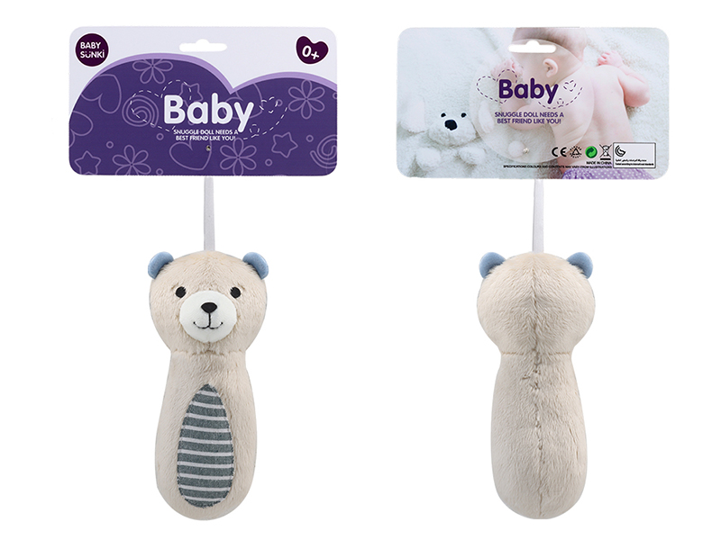 Plush Soothe Bear Baby Rattles BB Stick