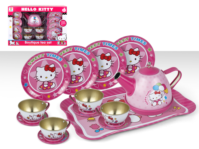 Tinplate Kitty Tea Set