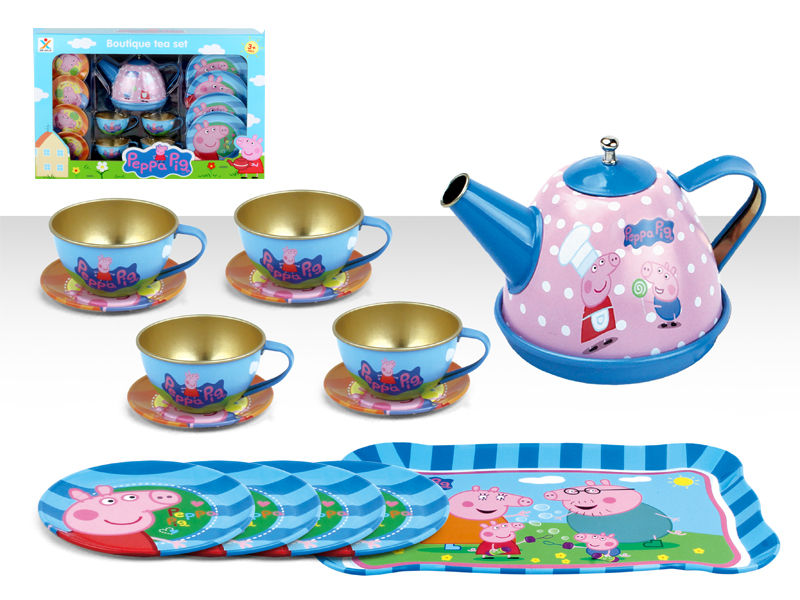 Tinplate Piggy Tea Set