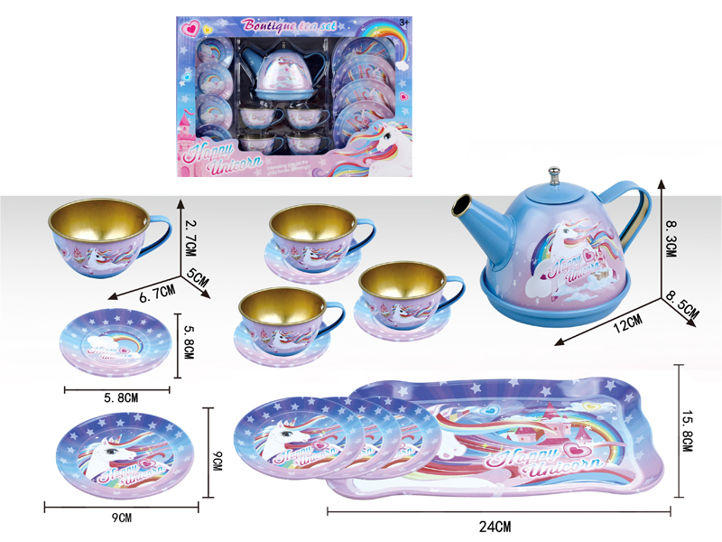 Tinplate Unicorn Tea Set