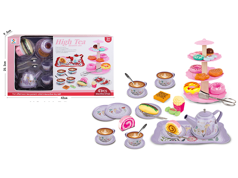 Tinplate Fox Tea Set + Dessert Toy