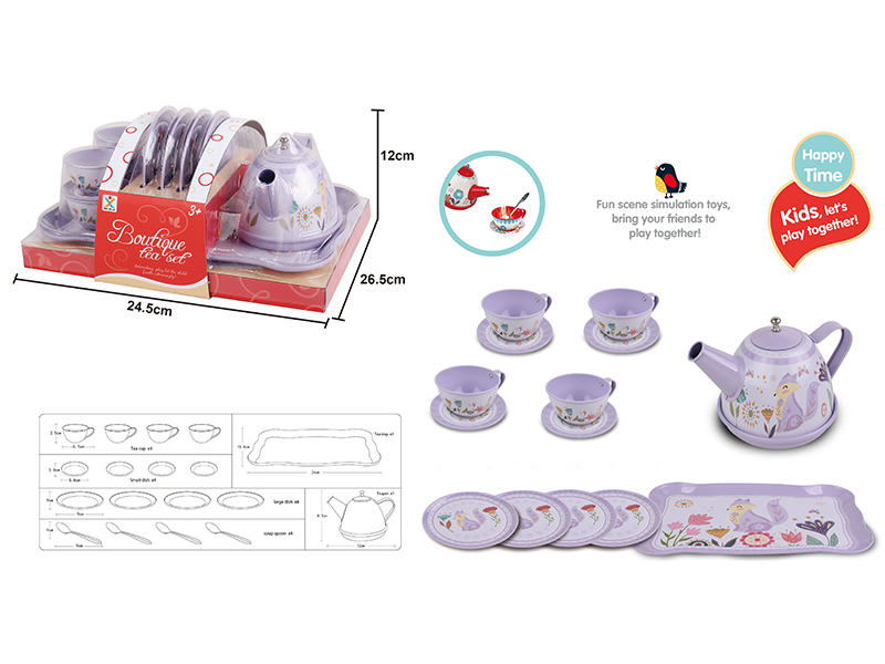 Tinplate Fox Tea Set