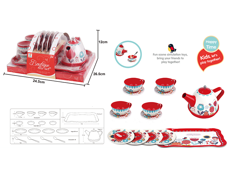 Tinplate Saffron Tea Set