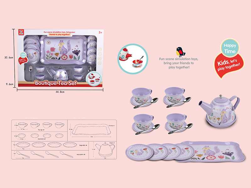 Tinplate Fox Tea Set