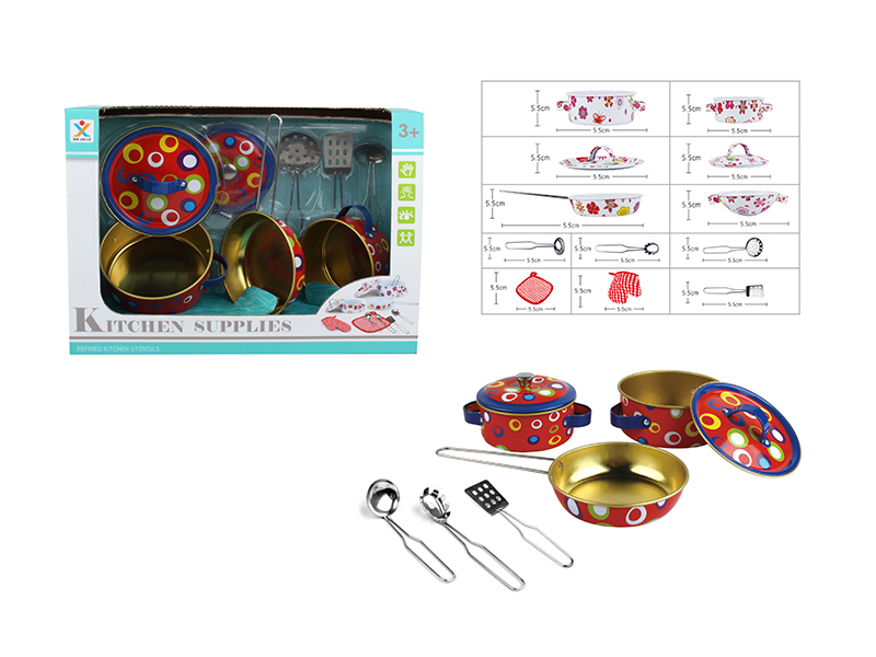 Stainless Steel Tableware Toys (Baked Flowers)