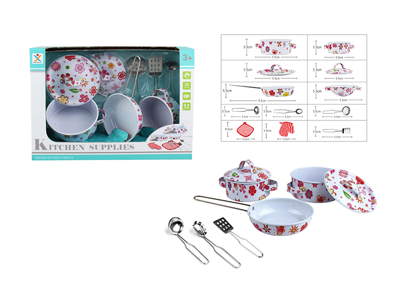 Stainless Steel Tableware Toys (Baked Flowers)