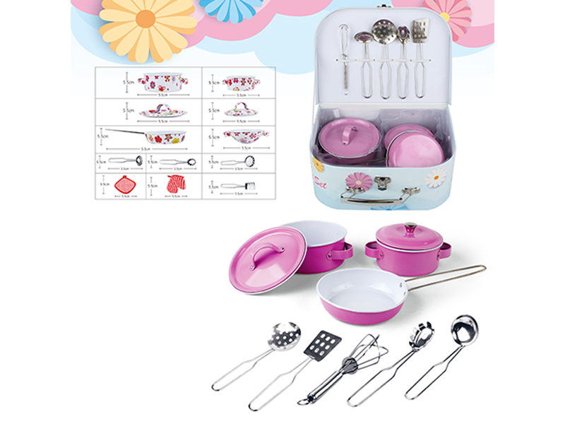 Stainless Steel Tableware Toys (Baked Flowers)