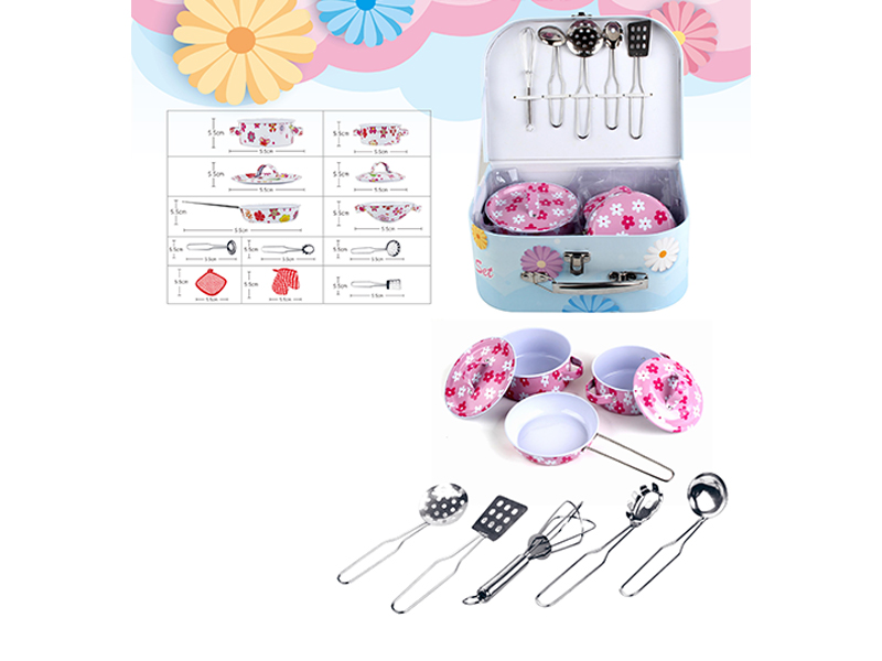 Stainless Steel Tableware Toys (Baked Flowers)